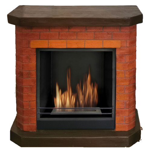 BRICCHETTO CAMINO A BIOETANOLO EFFETTO MATTONI