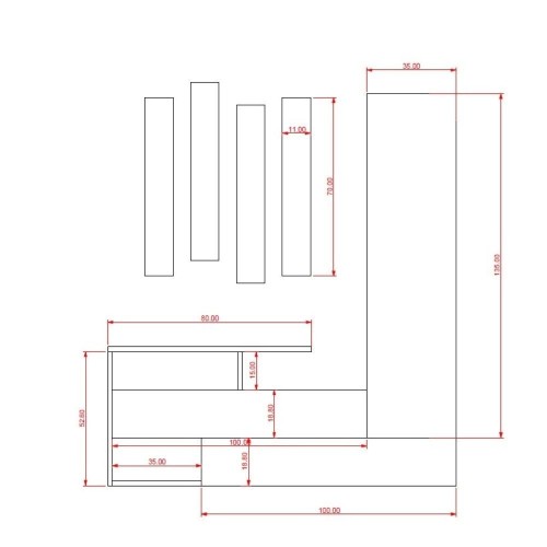 Mobile ingresso Ramda tortora dark coffee con specchio