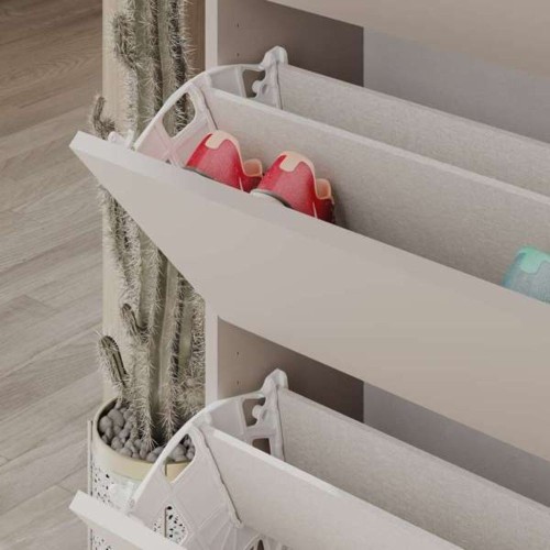 Scarpiera SHC540MOCHA quattro ante a ribalta light mocha