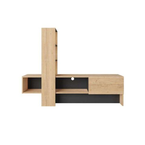 Mobile porta TV Troya rovere antracite con anta a ribalta