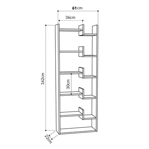 Libreria Oppa colore rovere e antracite