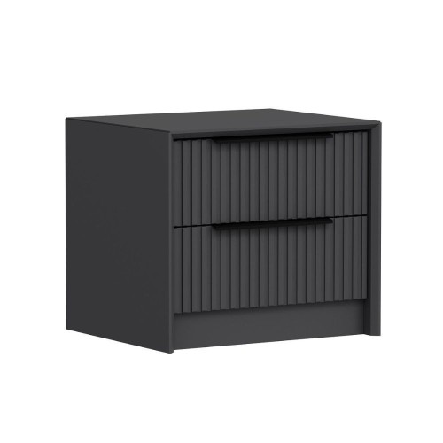Comodino Kale in colore antracite con due cassetti