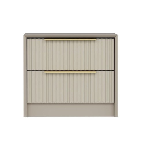 Comodino Kale in colore cashmere con due cassetti
