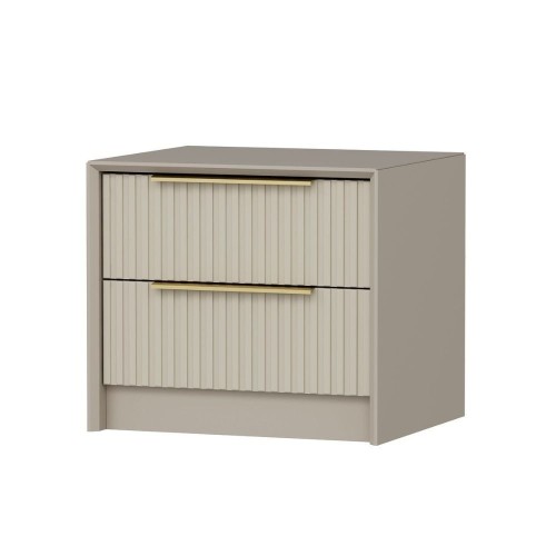 Comodino Kale in colore cashmere con due cassetti