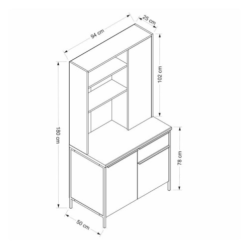 Mobile Multiuso Andy 3 ante e 1 cassetto