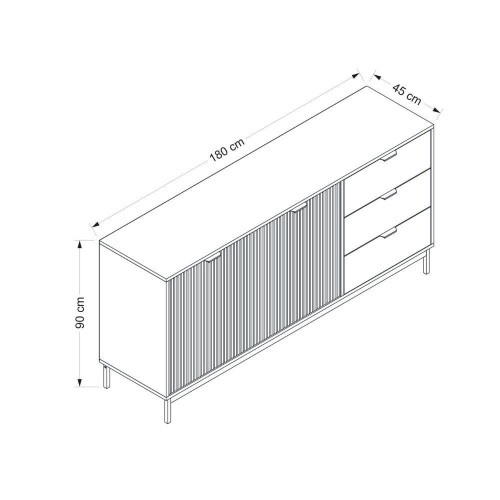 Madia Esta 180 con 2 ante colore antracite