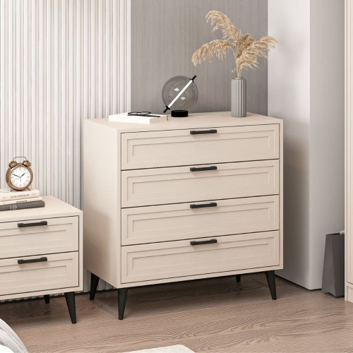 Cassettiera Prime 4 cassetti colore cashmere