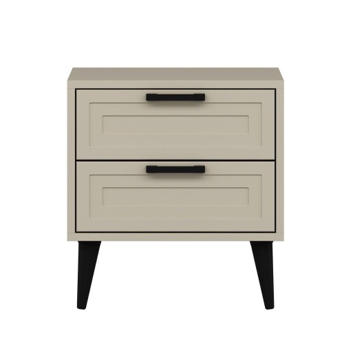 Comodino Prime con 2 cassetti colore cashmere