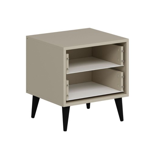 Comodino Prime con 2 cassetti colore cashmere