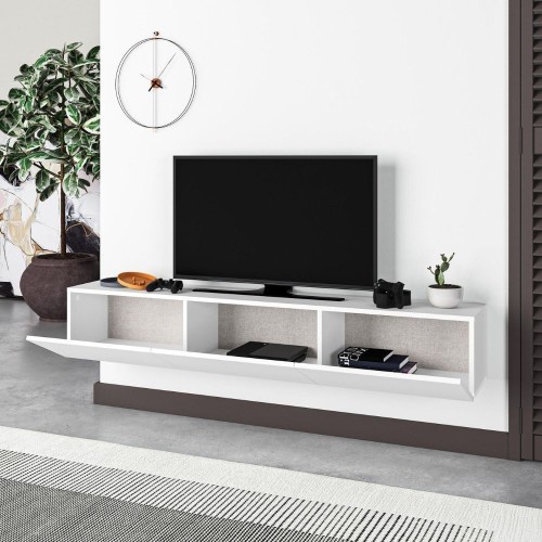 Mobile porta tv sospeso Francy 180 cm. con anta a ribalta