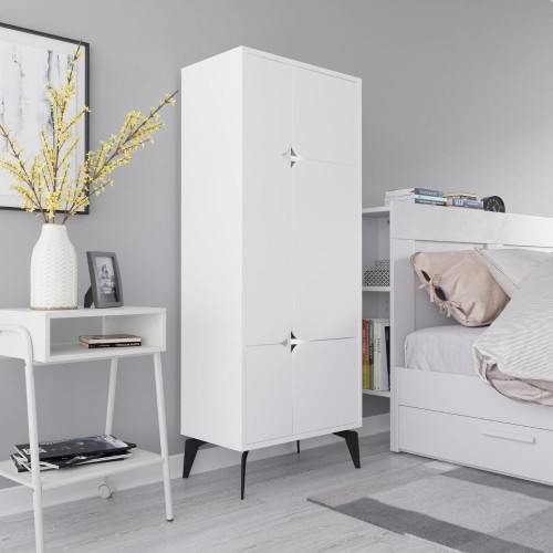 Mobile multiuso Spark con 4 ante colore bianco