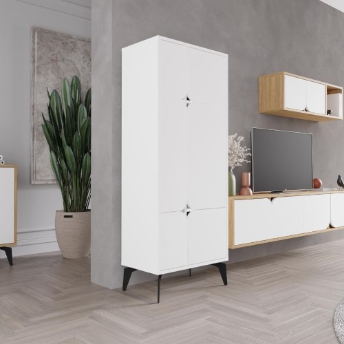 Mobile multiuso Spark con 4 ante colore bianco