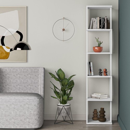 Libreria a cubo Piri colore bianco H 161x30x35 cm.