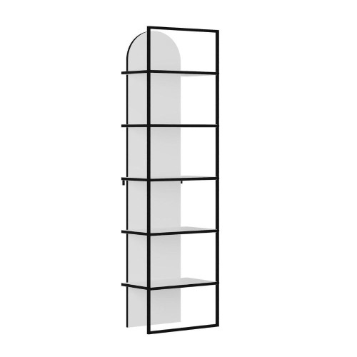 Libreria Archy 5 ripiani in colore bianco