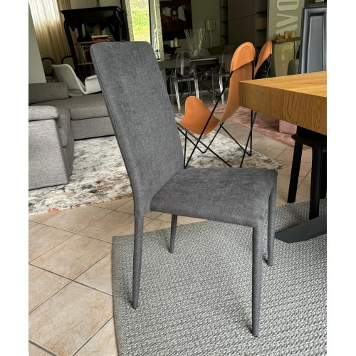 Sedia Grigia in tessuto 96x42x42 cm