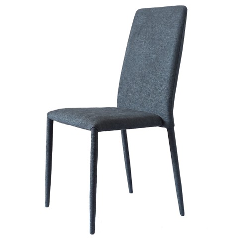 Sedia Grigia in tessuto 96x42x42 cm