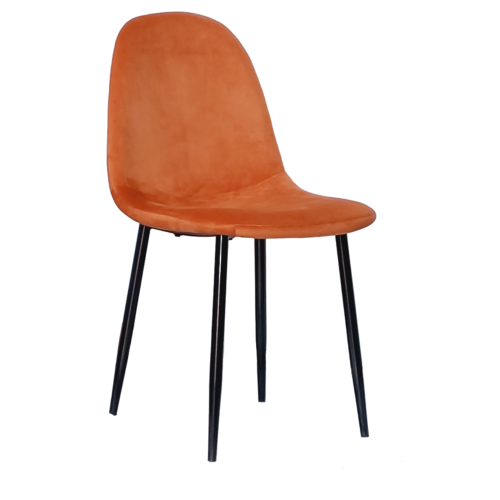Sedia in velluto Terracotta