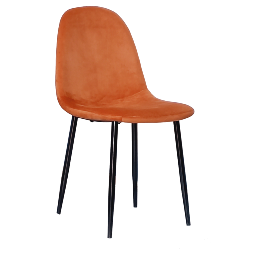 Sedia in velluto Terracotta