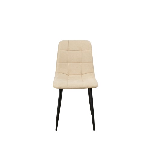 Sedia Kira in Tessuto morbido Tortora