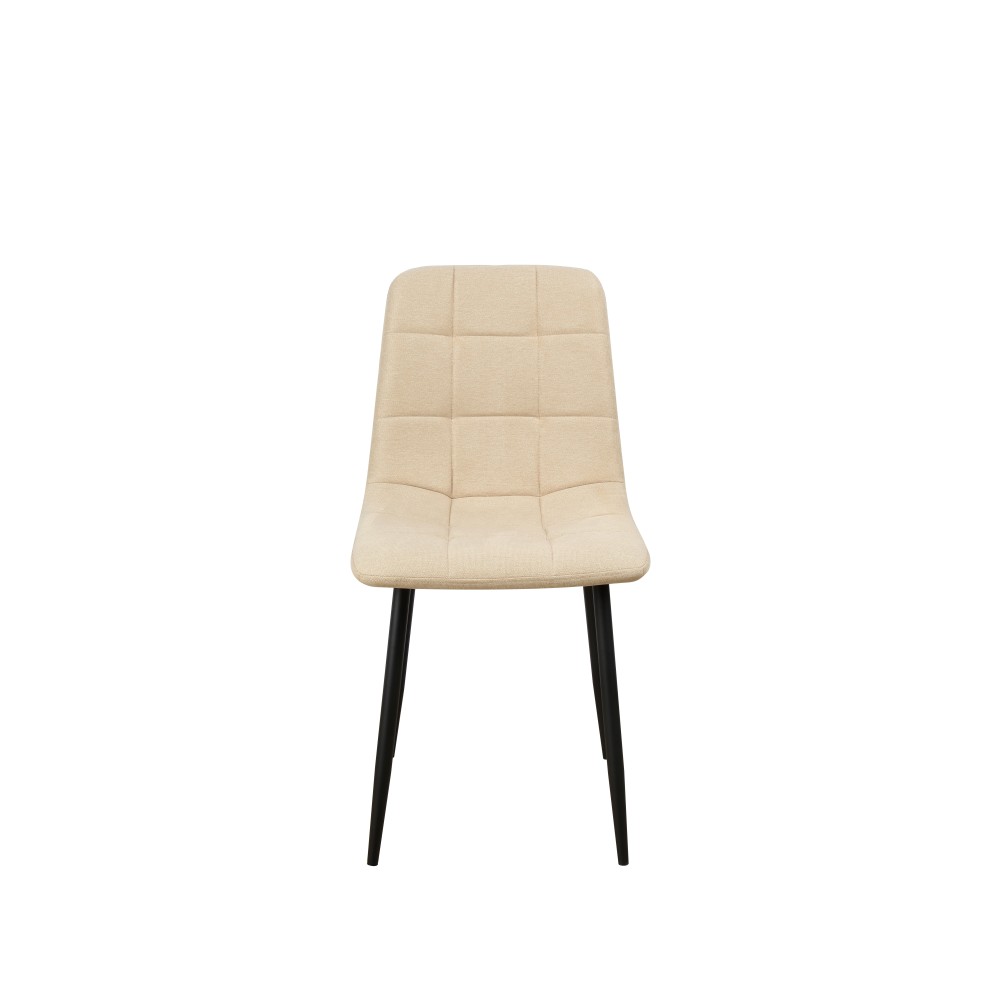 Sedia Kira in Tessuto morbido Tortora