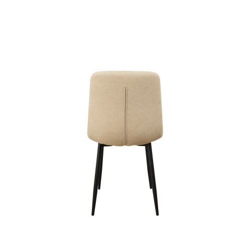 Sedia Kira in Tessuto morbido Tortora