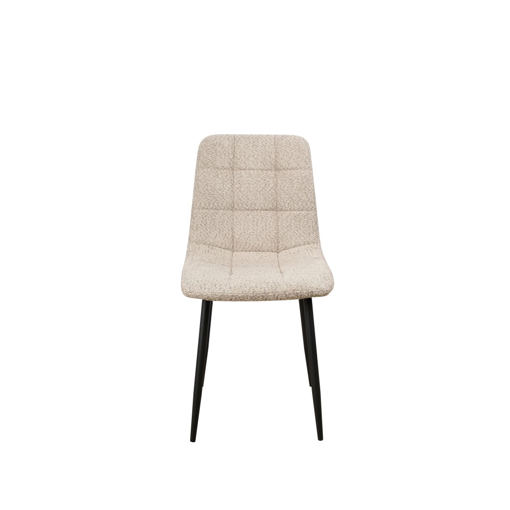 Sedia Lara in bouclè crema – Eleganza e comfort moderno