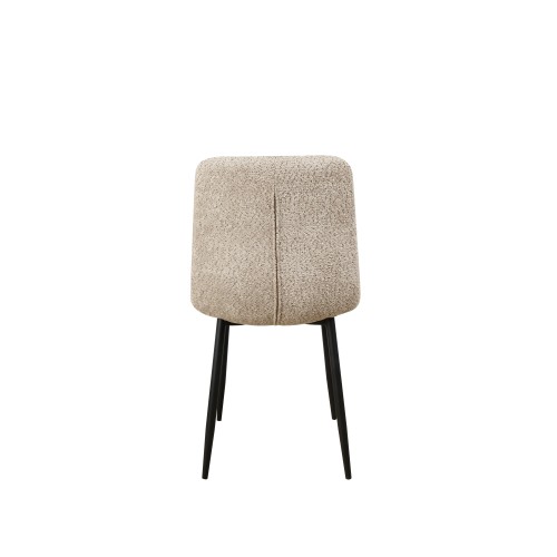 Sedia Lara in bouclè crema – Eleganza e comfort moderno