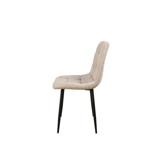 Sedia Lara in bouclè crema – Eleganza e comfort moderno