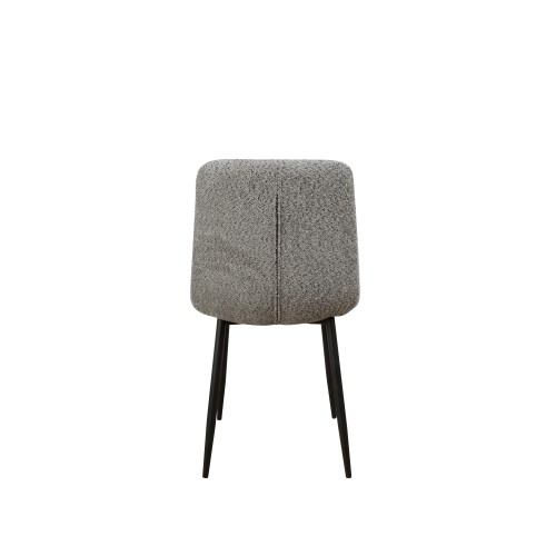 Sedia effetto bouclè Grigio 88x44x41 cm