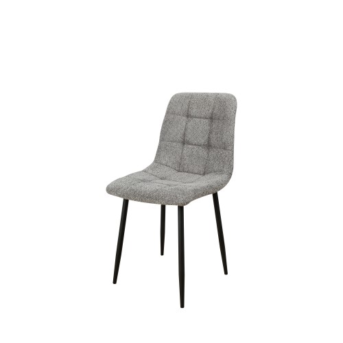 Sedia effetto bouclè Grigio 88x44x41 cm