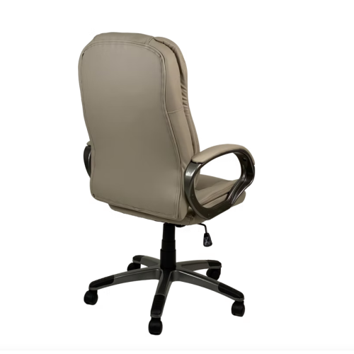 Sedia con le rotelle in ecopelle Beige