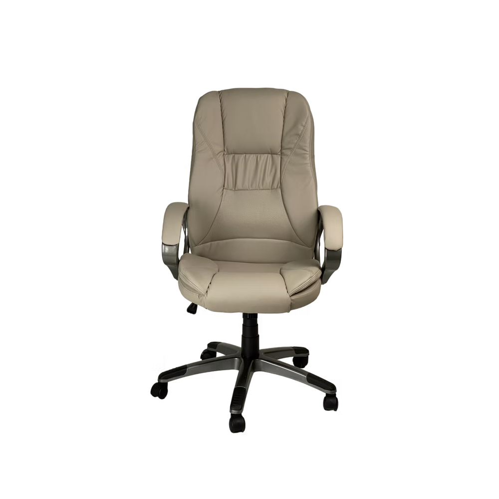 Sedia con le rotelle in ecopelle Beige