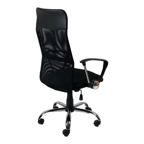 Sedia con le rotelle da ufficio in tessuro nero