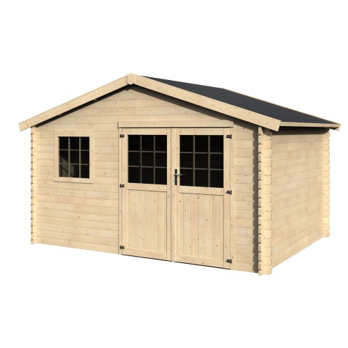 Casetta in Legno 10 m² con Doppia Porta e Finestra | Modello XL