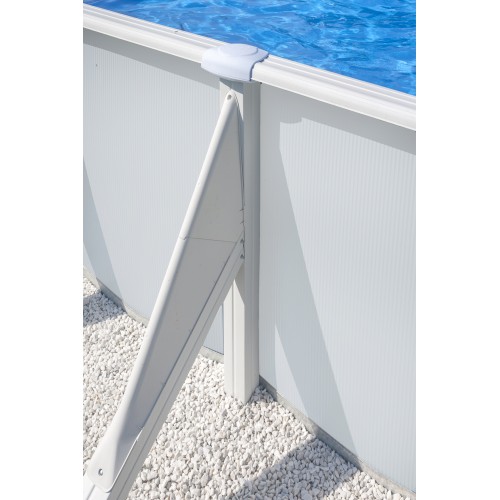 Piscina Fuori Terra GRE KIT610QGRE Ovale Bianca 610x375x120 cm