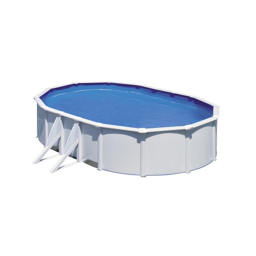 Piscina Fuori Terra GRE KIT610QGRE Ovale Bianca 610x375x120 cm