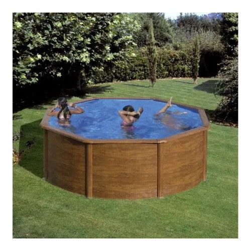 Piscina Gre KIT350WQGRE Acciaio Effetto Legno Ø 350x120 cm | Prezzo e Offerte