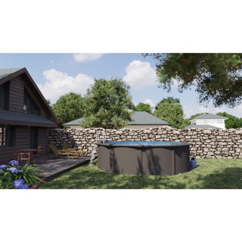 Piscina in acciaio ovale 350 h120 GRE