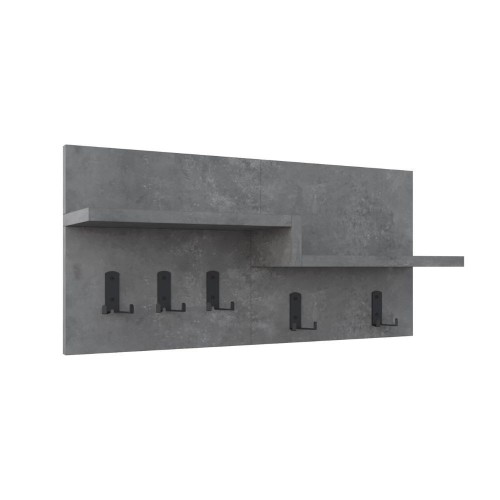 Appendiabiti a muro Harmon con mensole e 5 ganci colore