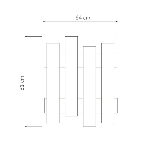 Appendiabiti a muro Wave cashmere 8 ganci EFFEZETA ITALIA