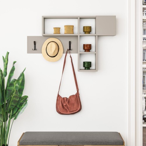 Appendiabiti da parete cashmere con 3 ganci appendiabiti e