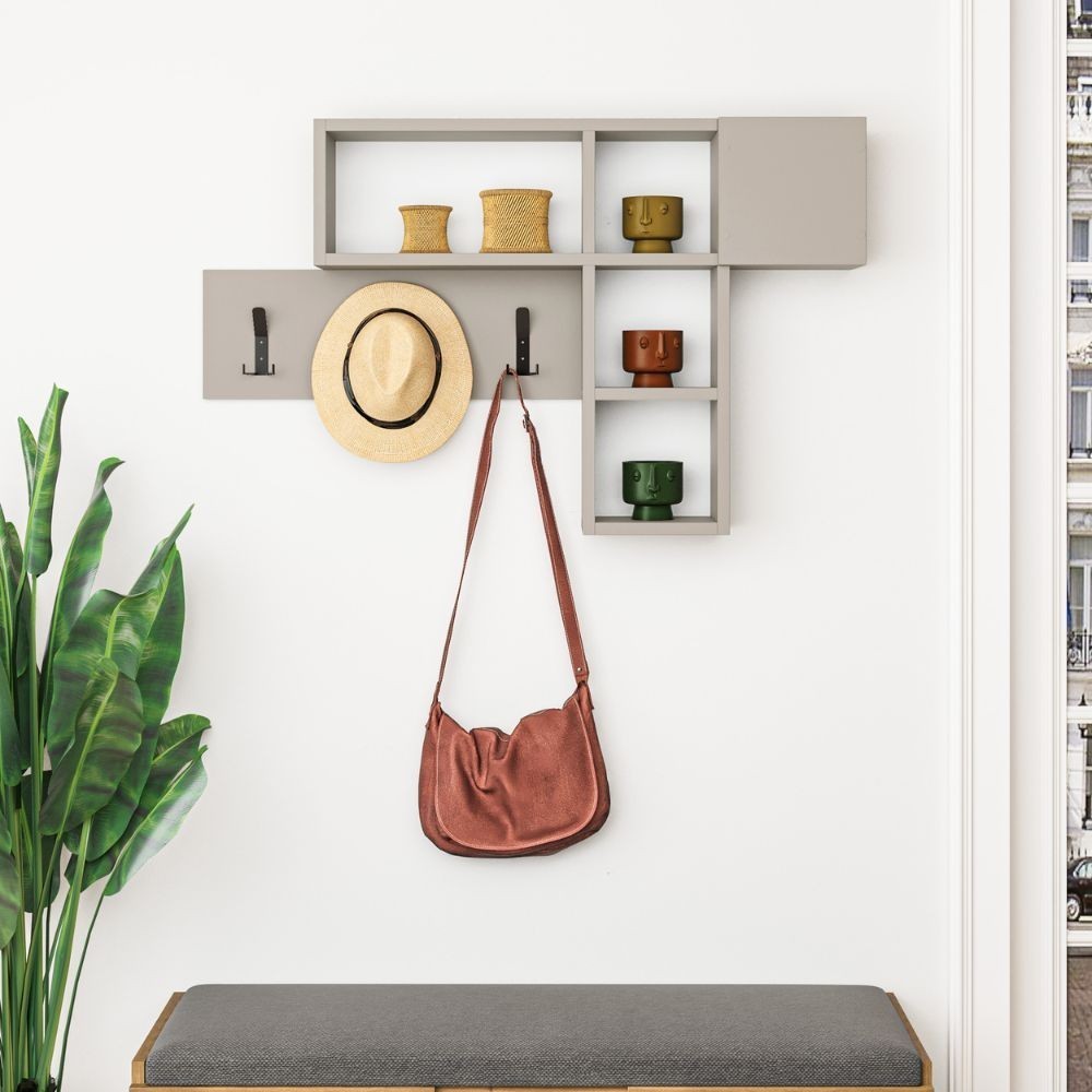 Appendiabiti da parete cashmere con 3 ganci appendiabiti e