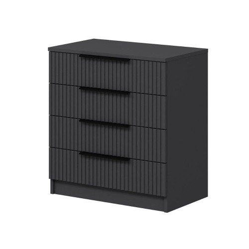 Cassettiera Kale 4 cassetti a filo effetto cannettato