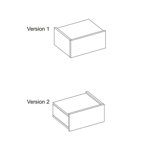 Comodino sospeso Onda colore bianco e cashmere con luci