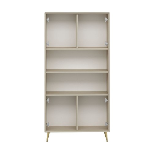 Credenza alta Kale con 4 ante effetto cannettato e 2