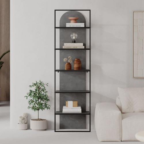 Libreria Archy 5 ripiani in colore retro grey EFFEZETA