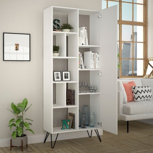 Libreria con anta Jedda colore bianco 80,6x191 EFFEZETA