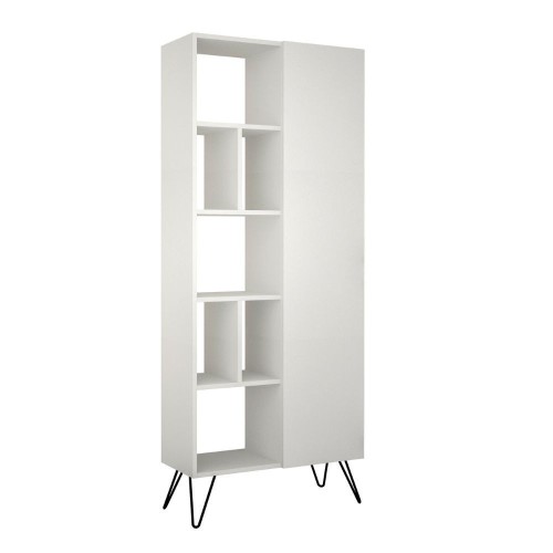 Libreria con anta Jedda colore bianco 80,6x191 EFFEZETA