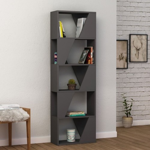 Libreria Frame antracite 5 ripiani 54x168 EFFEZETA ITALIA