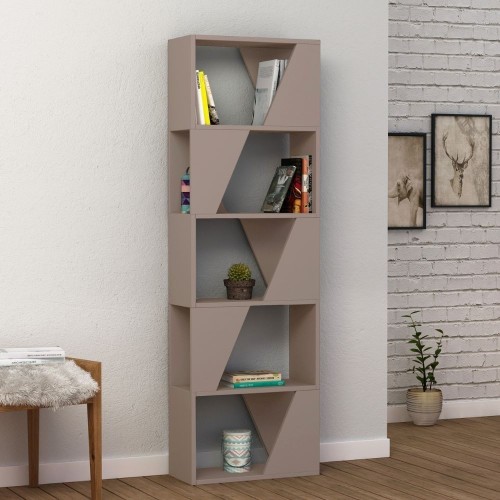 Libreria Frame colore tortora con 5 ripiani EFFEZETA ITALIA